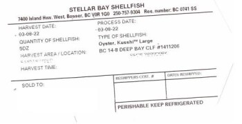Reclame de Alimentos Stellar Bay Shellfish Oysters - recalled due to norovirus Stellar Bay Shellfish is recalling certain... foto #2