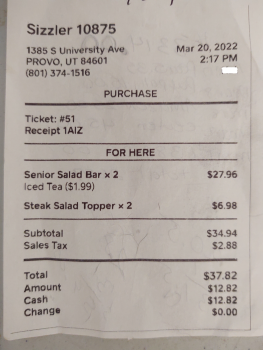 Sizzler, South University Avenue, Provo, UT, USA foto #1