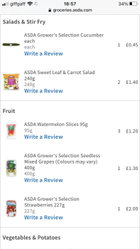 消费者评论 - 食品安全 Asda Leyton Mills Superstore, Marshall Road, London, UK they sent gone on fruit when I did my online... 照片 #1