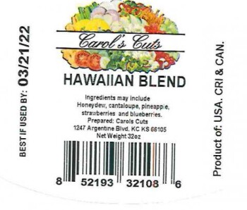 Food Recall Carol's Cuts Fruit Trays Containing Cantaloupe - recalled due to Salmonella Liberty Fruit Company, I... photo #4