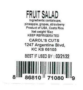 Food Recall Carol's Cuts Fruit Trays Containing Cantaloupe - recalled due to Salmonella Liberty Fruit Company, I... photo #2