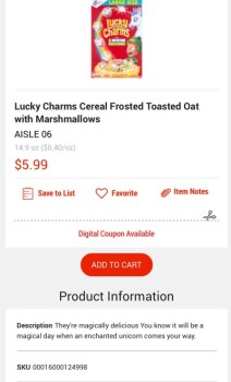 Lucky charms cereal , ShopRite of Hackensack, South River Street, Hackensack, NJ, USA foto #1