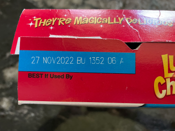 Consumer Review - Food Safety Lucky Charms, Red Bud Precinct, IL, USA My husband ate Lucky Charms cereal on Thursday, March 31,  2... photo #2