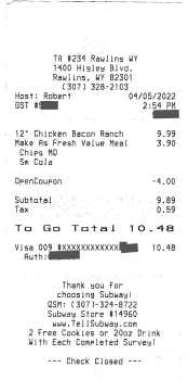 Subway, TA Travel Center, Higley Boulevard, Rawlins, WY, USA photo #1