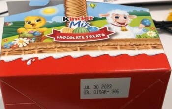 Reclame de Alimentos Kinder products - recalled due to Salmonella Ferrero U.S.A., Inc. of Parsippany, New Jersey is volun... foto #5
