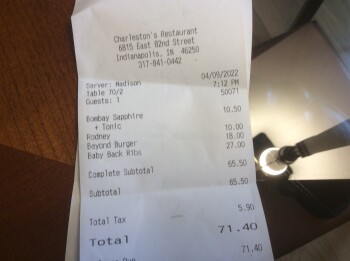 Charleston's Restaurant, 82nd Street, Indianapolis, IN, USA Foto #1