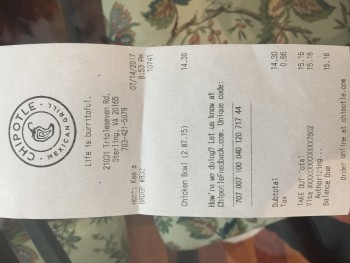 Chipotle Mexican Grill, Tripleseven Road, Sterling, VA, United States photo-68077 Got Food Poisoning? Report it now