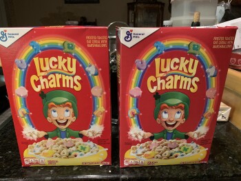 Consumer Review - Food Safety Lucky Charms, California, USA I bought 1 box of  lucky charms on Amazon and had it delivered to my h... photo #1
