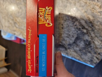 Consumer Review - Food Safety Lucky charms cereal, Utah, USA I ate a bowl of cereal before an appointment.  While I was at the app... photo #1