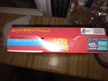 Consumer Review - Food Safety Lucky charms cereal, Nashville, TN, USA My 2 year daughter eats lucky charms daily  and started comp... photo #1