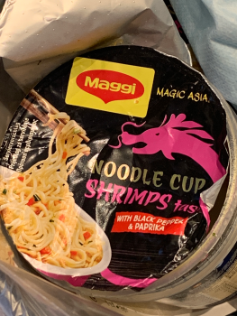 Maggi noodle cup shrimp flavor, Tanagra Supermarket, Ionos Dragoumi, Rhodes, Greece photo #1