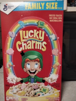 Verbraucherbewertung – Lebensmittelsicherheit Lucky Charms Cereal, Melbourne, FL, USA I I bought a box of Lucky charms today and I eat Lucky charm... Foto #2
