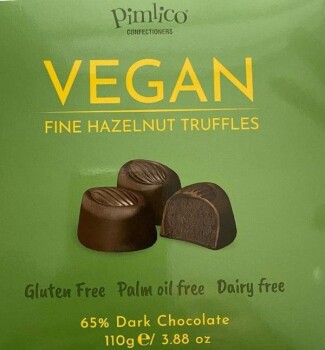 نذكر الطعام Pimlico Confectioners Vegan Fine Hazelnut Truffles - recalled due to undeclared milk TJX Canada is r... صورة فوتوغرافية #1
