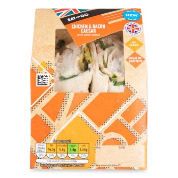 Food Recall Aldi Eat + Go Chicken & Bacon Caesar Wrap (single and triple) - recalled due to possible salmonella... photo #1