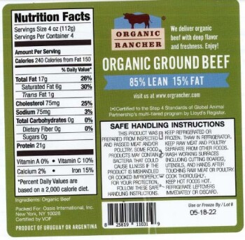 Reclame de Alimentos ORGANIC RANCHER ORGANIC GROUND BEEF- Public Health Alert due to extraneous materials The FSIS is iss... foto #2