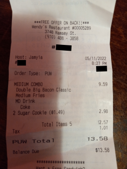 Wendy's, Ramsey Street, Fayetteville, NC, USA photo #1