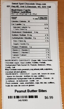 Food Recall Sweet Spot Chocolate Shop peanut butter & chocolates - recalled due to Salmonella Sweet Spot Chocola... Foto #8