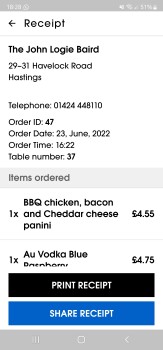 Consumer Review - Food Safety The John Logie Baird - JD Wetherspoon, Havelock Road, Hastings, UK Went for a few drinks after the c... photo #2