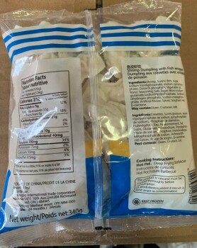 Food Recall Shrimp dumpling with fish wrapper - recalled due to undeclared egg The affected product is being rec... photo #1