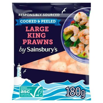 Food Recall Sainsbury’s Cooked and Peeled Frozen Large King Prawns - recalled due to undercooked prawns Sainbury... Foto #1