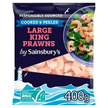 Food Recall Sainsbury’s Cooked and Peeled Frozen Large King Prawns - recalled due to undercooked prawns Sainbury... Foto #2