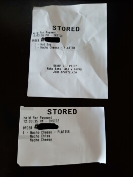 Avis du consommateur - Sécurité alimentaire Sheetz, Ritner Highway, Newville, PA, USA Ordered nachos with cheese and 1 hot dog with ketchup, sau... photo #2