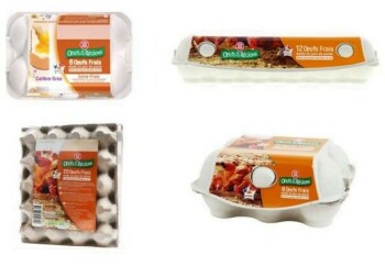 食品召回 OEUFS DE NOS REGIONS fresh eggs from Free-Range Hens - recalled due to Salmonella Rappel Conso annou... 照片 #1
