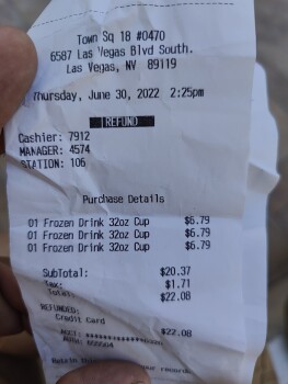 Consumer Review - Food Safety AMC Town Square 18, South Las Vegas Boulevard, Las Vegas, NV, USA My daughter and I had slushees- no... photo #2