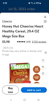 Cheerios, Walmart Supercenter, Memorial Drive, Potosi, MO, USA photo #1