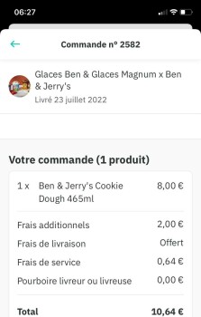 Ben & Jerry's Cookie Dough 465ml, Deliveroo, Montpellier, France foto #1