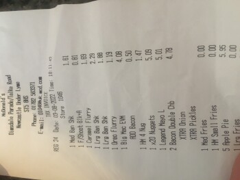 Consumer Review - Food Safety McDonald's, Dimsdale Parade West, Wolstanton, Newcastle-under-Lyme, Newcastle, UK 3rd August 2022,... photo #1