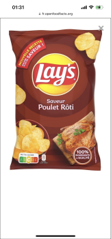 Avaliação do consumidor - Segurança alimentar Lay's, Le Blanc-Mesnil, France Nous avons consommé mon compagnon et moi des chips lay’s poulet rôti... foto #2