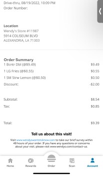 Wendy's, Coliseum Boulevard, Alexandria, LA, USA foto #1