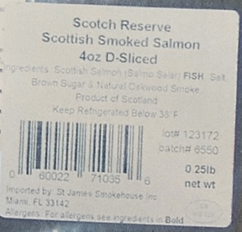 Food Recall St. James Smokehouse Seafood/Fish - recalled due to Listeria monocytogenes St. James Smokehouse of M... photo #2