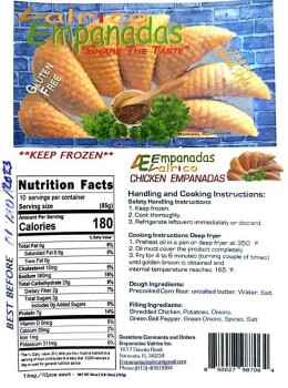 食品召回 Empanadas Valrico beef & chicken empanadas - recalled due to production without the benefit of inspe... 照片 #2