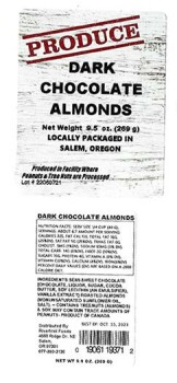 نذكر الطعام Holly Hill Dark Chocolate Almonds - recalled due to Undeclared Milk Momyer Distribution Inc of Salem... صورة فوتوغرافية #2