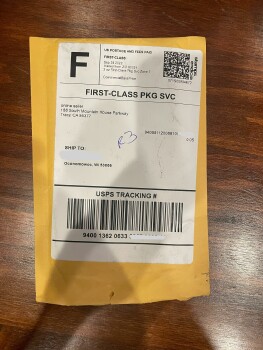 Received an empty envelope from the following address: 188 South Mountain House Parkway, Tracy CA, 95377 Foto #1