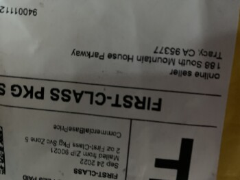 Consumer Safety Report I received an empty package from 188 south mountain house parkwa, tracy ca 95377 any idea who it is... photo #2