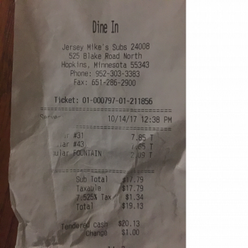 Jersey Mike's Subs, 525 Blake Rd N, Hopkins, MN, United States photo #1