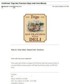 Verbraucherbewertung – Lebensmittelsicherheit Trigo San Francisco Style Deli & Catering, Harrison Avenue, Panama City, FL, USA I recently started... Foto #2