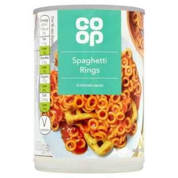 Food Recall Co-op Spaghetti Rings in Tomato Sauce - recalled due to undeclared Celery Co-op recalls Co-op Spaghe... Foto #1