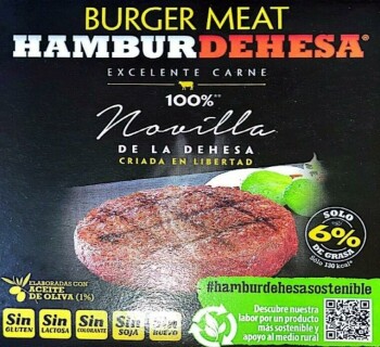 Rappel d'aliments HAMBURDEHESA BURGER MEAT Novilla de la dehesa - recalled due to Salmonella Spanish Agency for Food S... photo #1