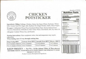 Retiro de alimentos ASIAN PRIDE Chicken and Pork Potstickers - recalled due to production without the benefit of inspect... foto #2