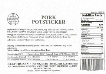 Retiro de alimentos ASIAN PRIDE Chicken and Pork Potstickers - recalled due to production without the benefit of inspect... foto #3