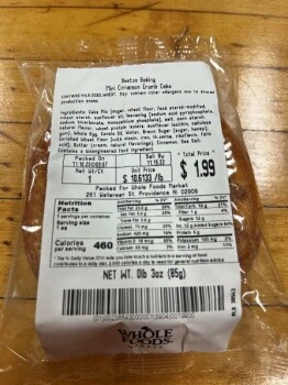 Food Recall Boston Baking Mini Cinnamon Crumb Cake - recalled due to undeclared pecans BOSTON BAKING, Inc. of Bo... photo #4