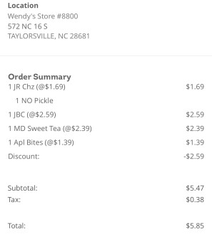 Wendy's, North Carolina 16, Taylorsville, NC, USA photo #1