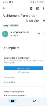 Relatório de segurança do consumidor Online scam Today I received a Dolin Youpin that I did not order off a website called Stumpbent. I h... foto #5