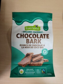 Food Recall Everland Organic Coconut Chocolate Bark - recalled due to undeclared milk The affected product is be... Foto #2