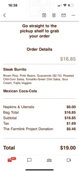 消费者评论 - 食品安全 Chipotle Mexican Grill, Rosslyn, VA, USA I ordered it on Friday evening, Saturday morning at 1:30am... 照片 #1