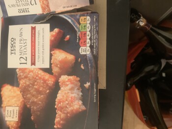 Avis du consommateur - Sécurité alimentaire Tesco Superstore, Dovecot Road, Peebles, UK I bought mini prawn toast triangles - 12 in pack from fr... photo #2